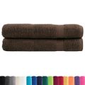 vidaXL Prémiové uteráky do sauny SOLUND 2 ks hnedé 80x200 cm 600 g/m2