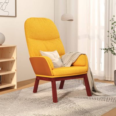 vidaXL Relaxačné kreslo horčicovo-žlté látkové