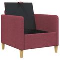 vidaXL Sofa s úložným priestorom Víno červené 72 x 78 x 87 cm