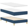 vidaXL Posteľ s pružinovým rámom s vankúšom Modrá 80 x 200 cm látka