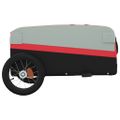 vidaXL Vozík za bicykel, čierno červený 30 kg, železo