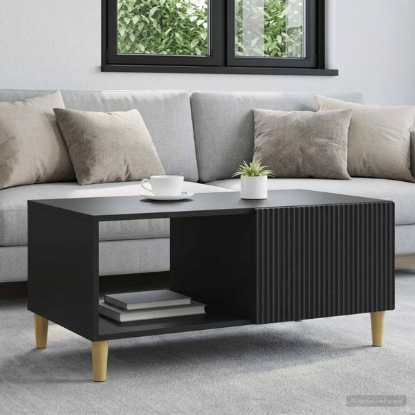 vidaXL Konferenčný stolík Čierna 90 x 50 x 40 cm Kompozitné drevo