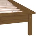 vidaXL Posteľný rám s LED, medovo hnedý 120x200 cm, drevený masív