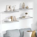 vidaXL Plávajúce nástenné police 4 ks, betónovosivé 60x23,5x3,8 cm MDF