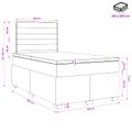 vidaXL Posteľ boxspring s matracom Tmavosivá 120 x 200 cm Látka