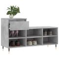 vidaXL Botník betónovo sivý 102x36x60 cm spracované drevo