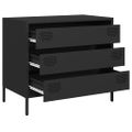 vidaXL Komoda čierna 68x39x58,5 cm oceľ valcovaná za studena