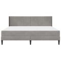 vidaXL Rám postele s matracom Svetlosivá 200 x 200 cm Zamat