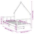 vidaXL Rám detskej postele so zásuvkami čierny 90x200 cm mas. borovica
