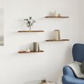 vidaXL Nástenné police 4 ks, staré drevo 40x10x1,5cm, kompozitné drevo