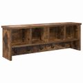 vidaXL Vešiak na stenu Nástenná montáž Dymová dub 75 x 16 x 26 cm