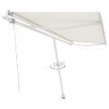 vidaXL Samostatne stojaca automatická markíza 500x300 cm krémová
