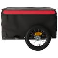 vidaXL Vozík za bicykel, čierno červený 30 kg, železo