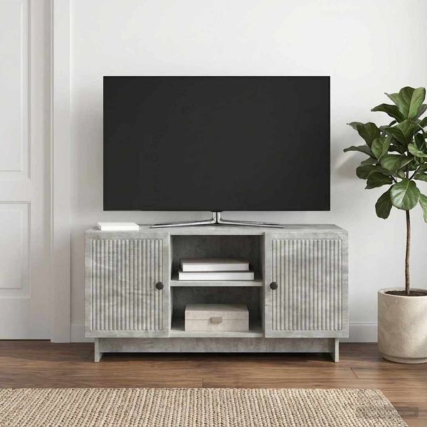 vidaXL TV skrinka 102 x 34,5 x 50 cm Betónovo sivá Kompozitné drevo