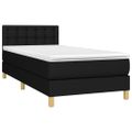 vidaXL Posteľný rám boxspring s matracom čierny 80x200 cm látka