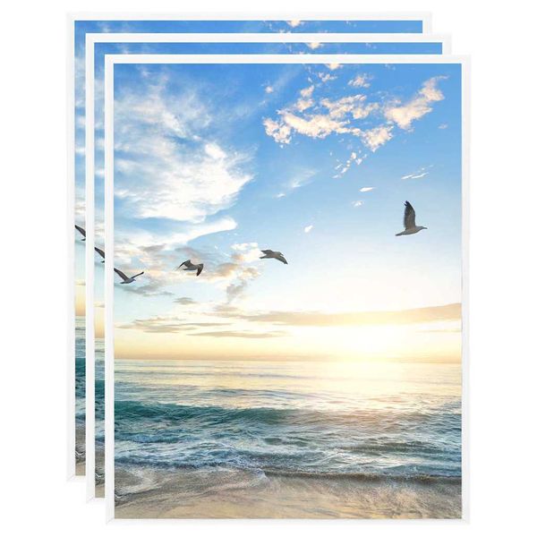 vidaXL Fotorámiky na stôl, koláž 3 ks, biele 20x25 cm, MDF