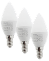 LED žiarovka Trixline 6W C35 E14 teplá biela 3 PACK