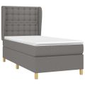 vidaXL Boxspring posteľ s matracom tmavosivá 90x190 cm látka
