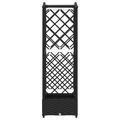vidaXL Vyvýšený záhon s mriežkou a strechou Čierna 124 x 40 x 123 cm