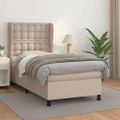 vidaXL Boxspring posteľ s matracom kapučínová 90x190 cm umelá koža
