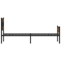vidaXL Posteľný rám bez matraca dymový dub 100x200 cm kompozitné drevo