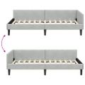 vidaXL Rohový rám postele Svetlosivá 80 cm x 200 cm Zamat