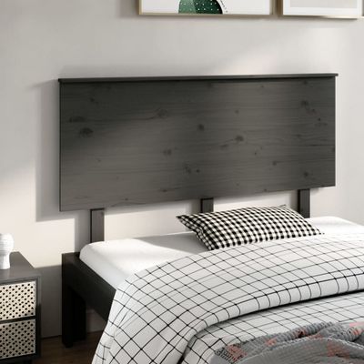 vidaXL Čelo postele sivé 144x6x82,5 cm masívna borovica