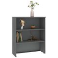 vidaXL Nadstavec na komodu HAMAR, tmavosivý 85x35x100 cm, borovica