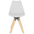vidaXL Otočné jedálenské stoličky 6 ks biele PP