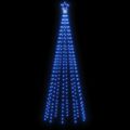 vidaXL Vianočný stromček s hrotom 310 modrými LED 300 cm