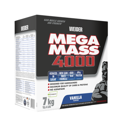 Mega Mass 4000 - Weider, vanilka, 7000 g