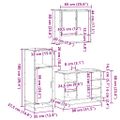 vidaXL 3-dielna sada kúpeľňového nábytku sivá sonoma spracované drevo