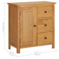 vidaXL Skrinka 70x35x75 cm dubový masív