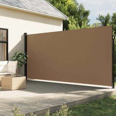 vidaXL Zaťahovacia bočná markíza, sivohnedá 220x300 cm