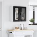 vidaXL Nástenný sklenený kabinet LUCCA Čierny dub 60 x 31 x 60 cm