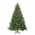 vidaXL Umelý vianočný stromček s 300 LED-i Zelená 240 cm PE a PVC