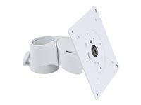 Upevňovací komponent (tilt/pivot pole mount) - pre LCD displej/tablet - biela - veľkosť obrazovky: až 24" - možno pripevniť na vozík