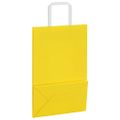 vidaXL Papierové tašky 250 ks s rúčkami, žlté, 21x11x31 cm