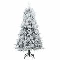 vidaXL Umelý Sklápací Vianočný Stromček Biela 150 cm PE a PVC