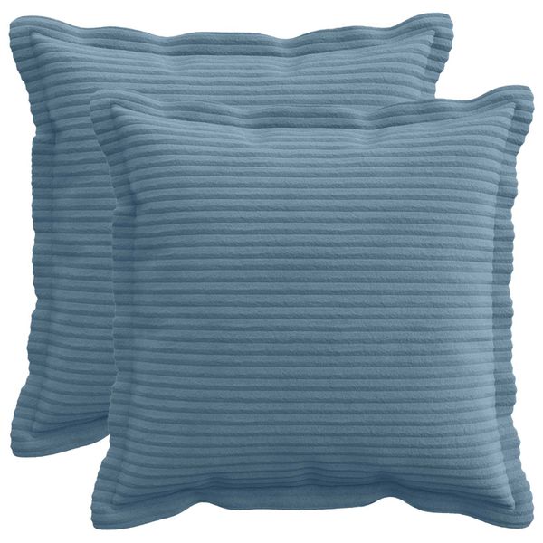 vidaXL Poťah na podložku 2 ks HOUTEN Modrá 35 x 35 cm manšestr