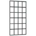 vidaXL Posuvné dvere s kovaním čierne 102x205 cm ESG sklo