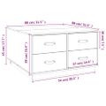 vidaXL Konferenčný stolík biely 80x80x45 cm borovicový masív