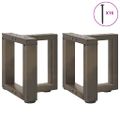 vidaXL Nohy konferenčného stolíka v tvare T, 2 ks, čierne, 30x25x(30-31) cm, oceľové