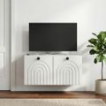 vidaXL Nástenná TV skrinka Biela 59,5 x 31 x 30 cm Kompozitné drevo