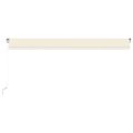 vidaXL Ručne zaťahovacia markíza s LED 600x350 cm krémová