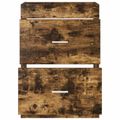 vidaXL Skriňa pod umývadlo do kúpeľne Dymový dub 56 x 37,5 x 81 cm