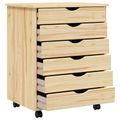 vidaXL Mobilný úložný kabinet s priehradkami MOSS 53 x 39 x 65,5 cm