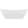 vidaXL Luxusné umývadlo, prepad, matné biele 58,5x39 cm, keramika