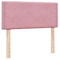 vidaXL Posteľný rám boxsping s matracom ružový 80x210 cm zamat