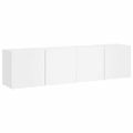 vidaXL TV skrinky nástenné 2 ks biele 80x30x41 cm
